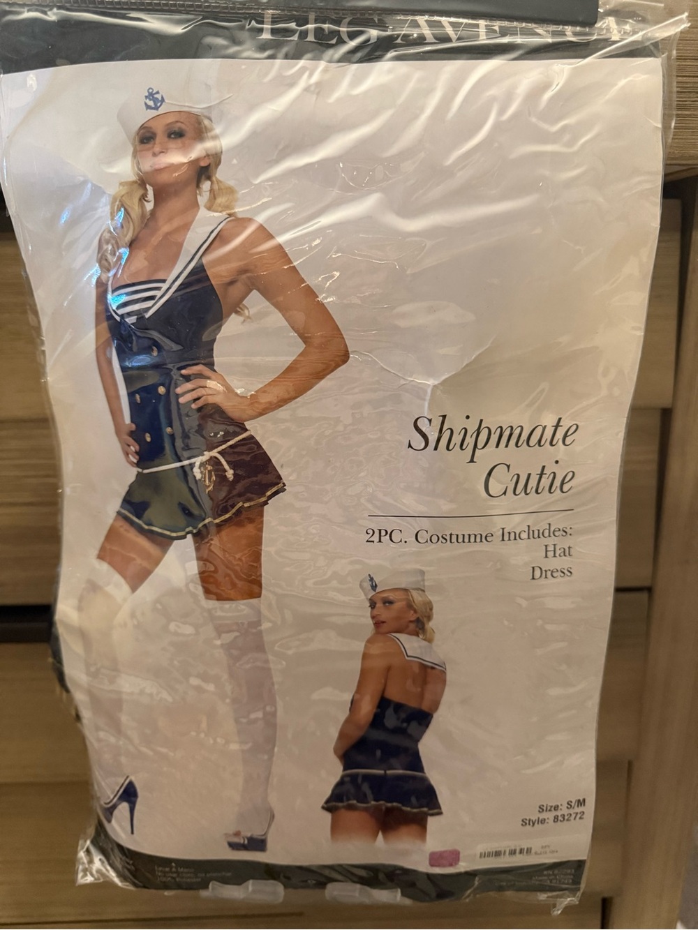Leg Avenue Navy and White Shipmate Costume Chemise